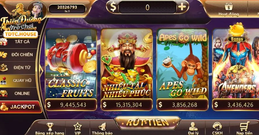 Slot game VIP66, máy xèng với biểu tượng jackpot lớn